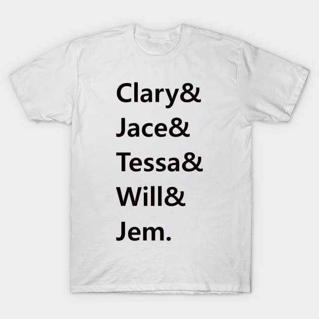 Shadowhunters List T-Shirt by Carol Oliveira